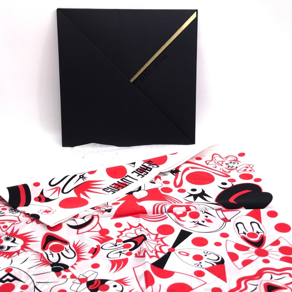 SERGE LUTENS Exclusive Red Clown 100% Silk Scarf